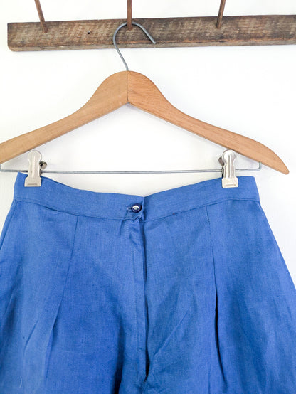 French Blue Cropped Trousers
