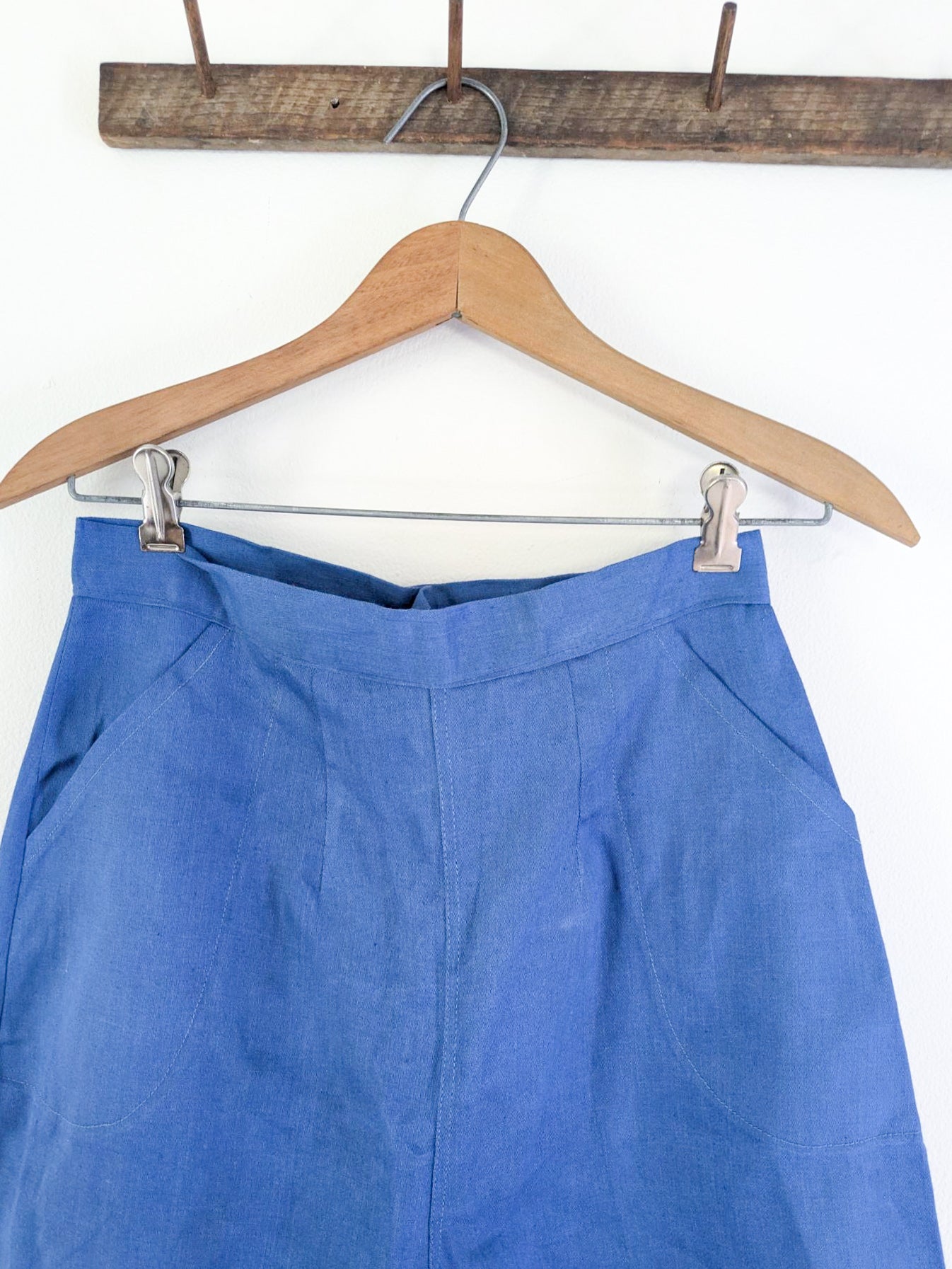 French Blue Cropped Trousers