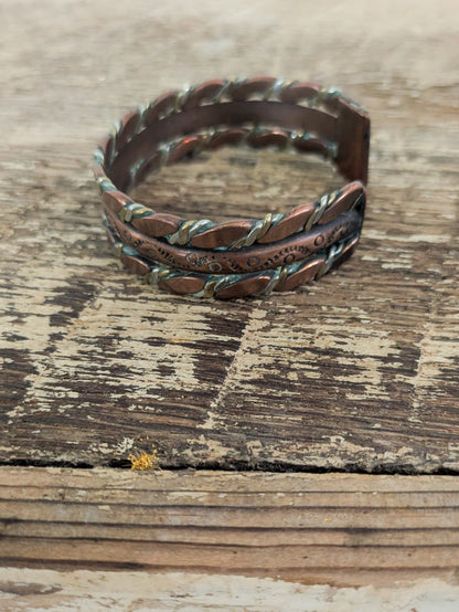 Copper, Brass & Sterling Stamped Cuff