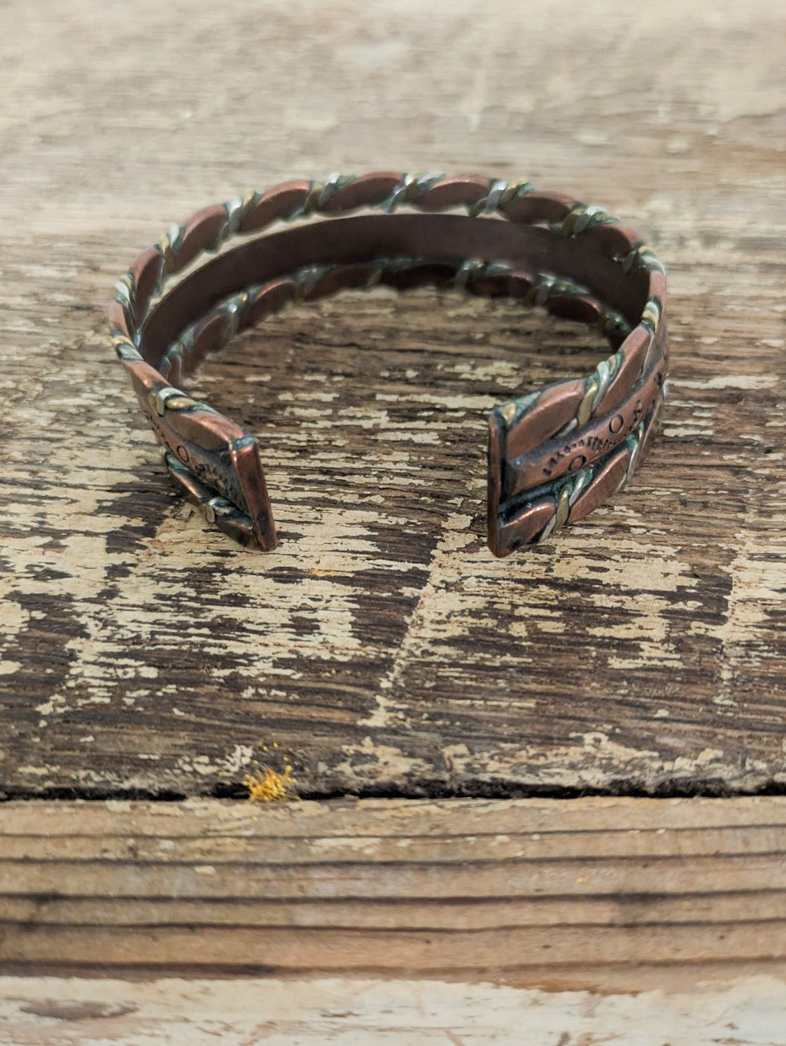 Copper, Brass & Sterling Stamped Cuff
