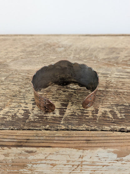 40s Copper & Sterling Cuff