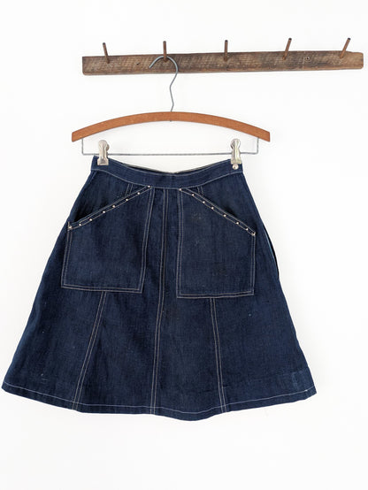 Studded Denim Mini
