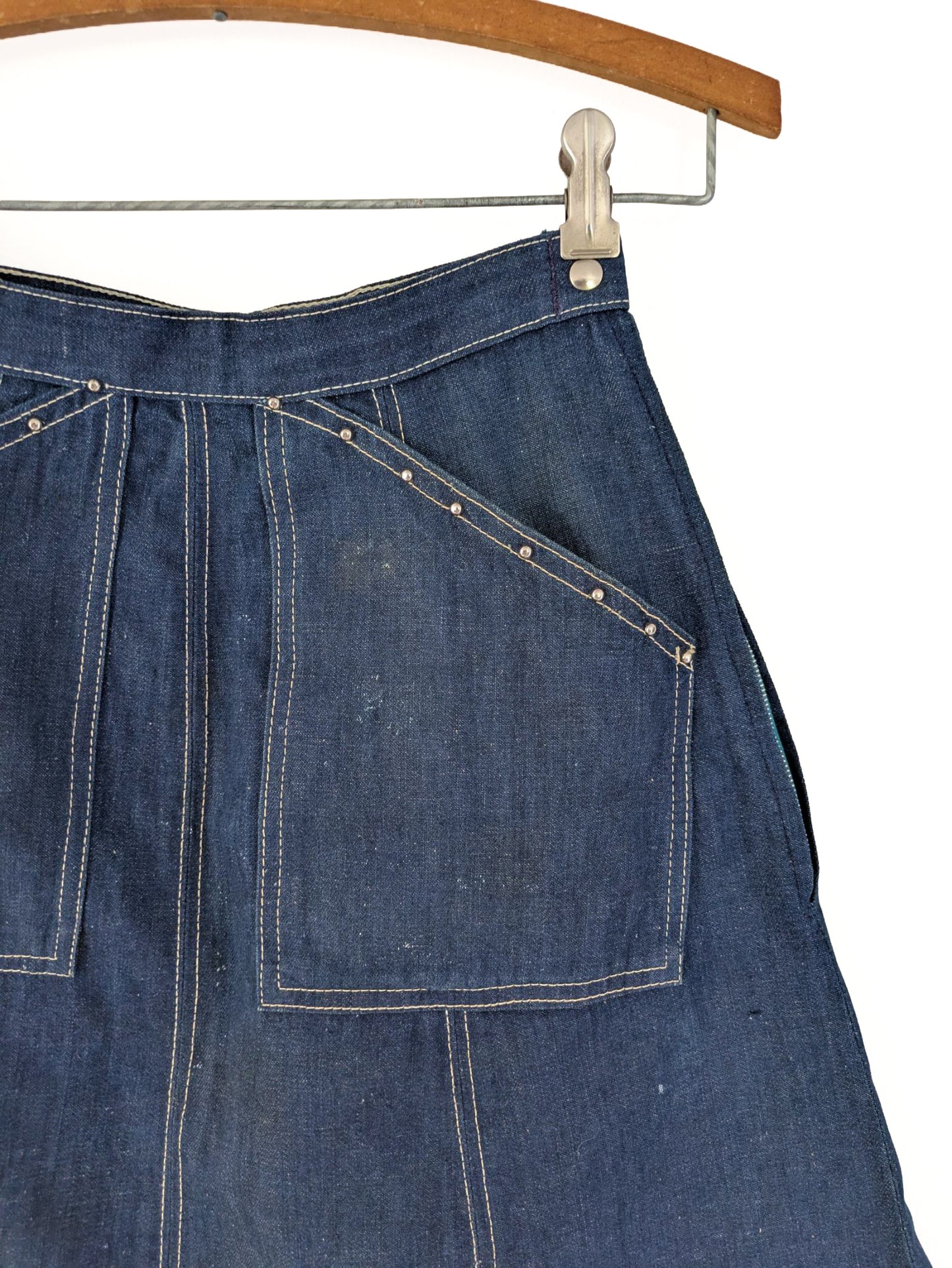 Studded Denim Mini