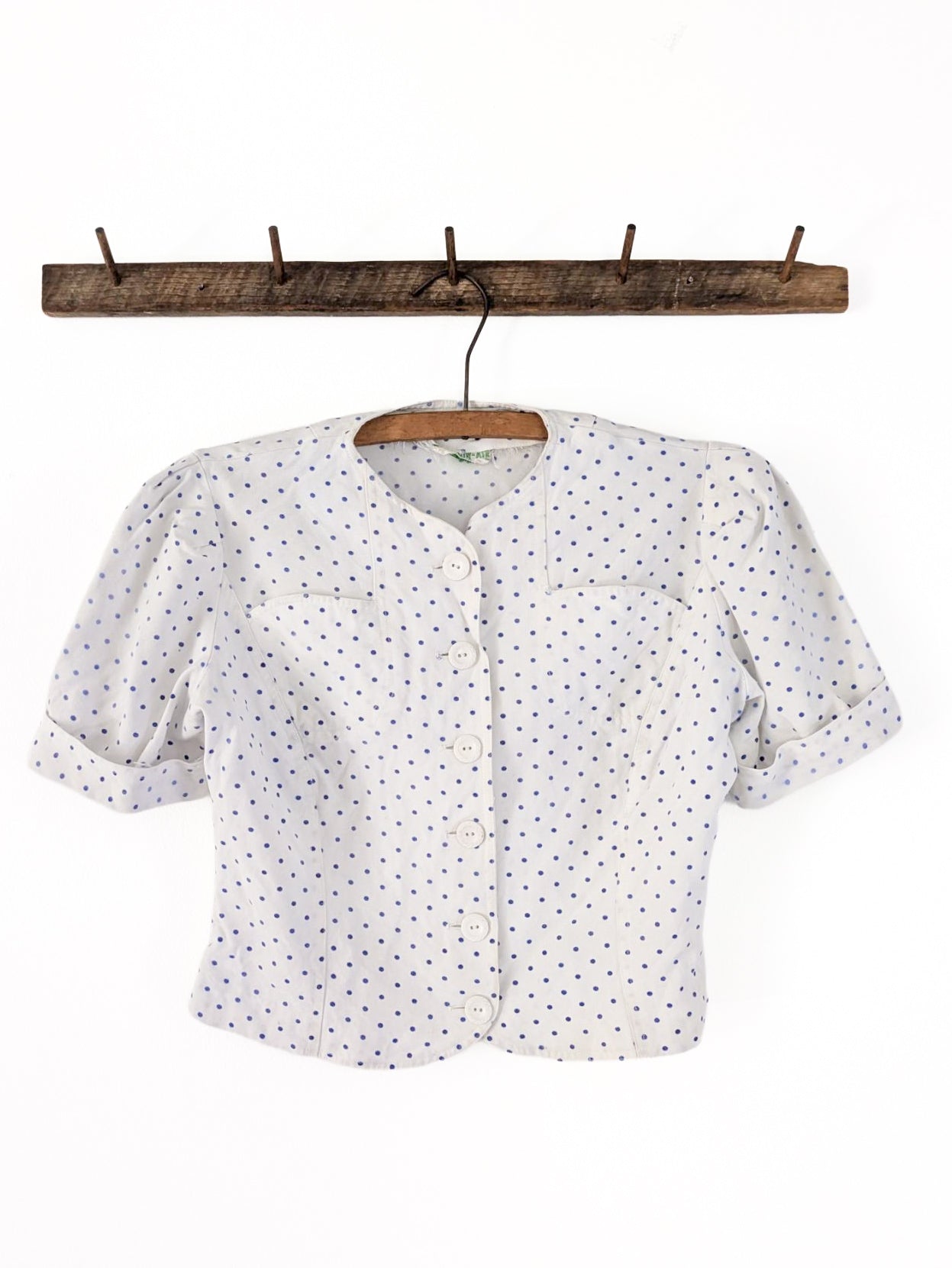 1940s Cotton Polkadot Blouse