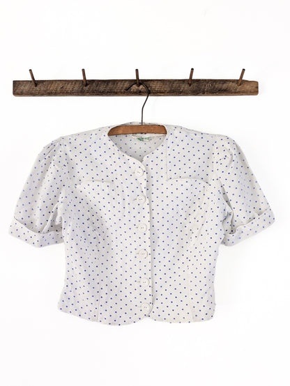 1940s Cotton Polkadot Blouse