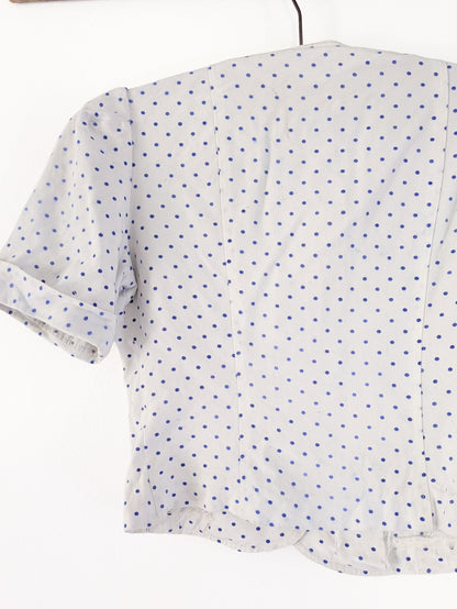 1940s Cotton Polkadot Blouse