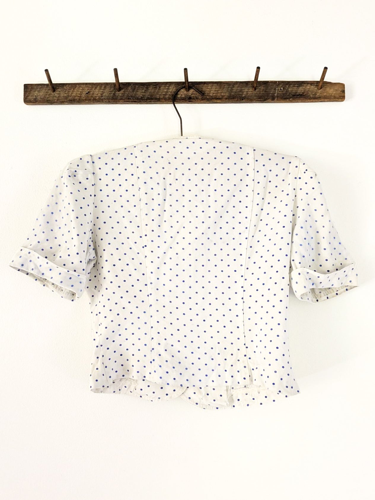 1940s Cotton Polkadot Blouse