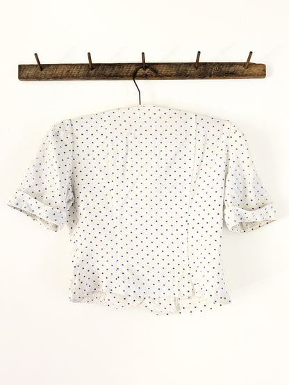 1940s Cotton Polkadot Blouse