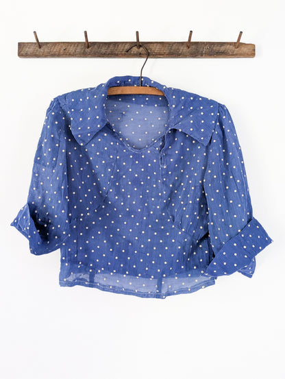 Cotton Voile Swiss Dot Blouse