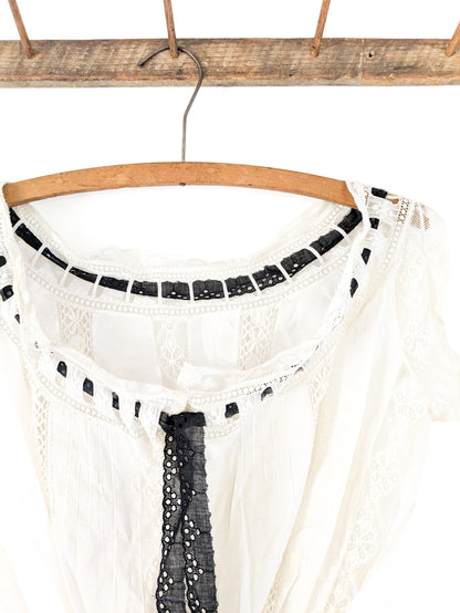 Cotton & Lace Victorian Blouse
