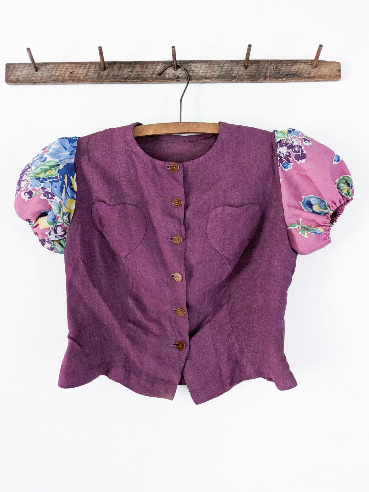 1940s Heart Pocket Blouse