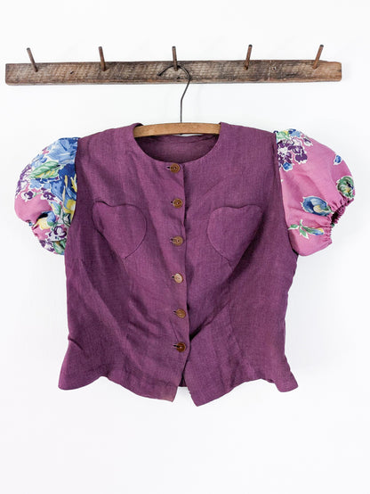 1940s Heart Pocket Blouse