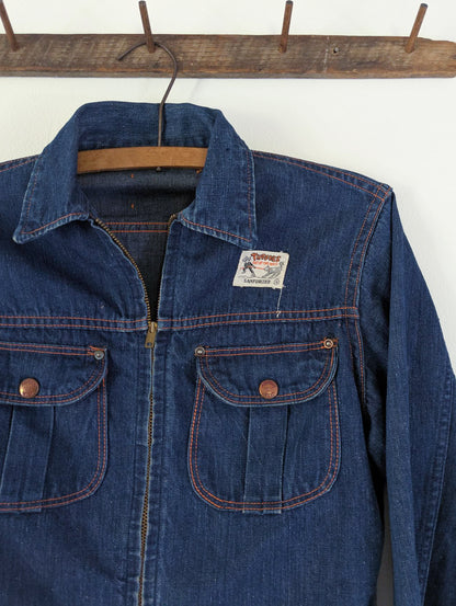 40s Zippered Denim Jacket