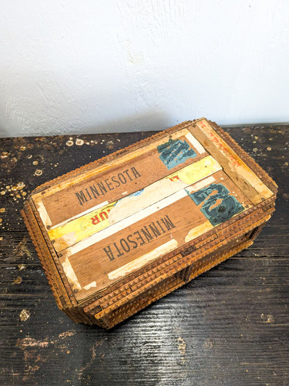 Antique Tramp Art Box