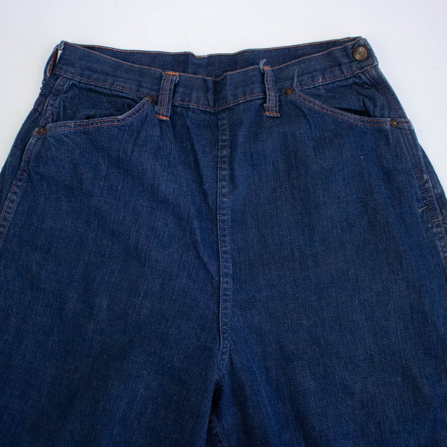 40s/50s Dark Indigo Side Zip Jeans