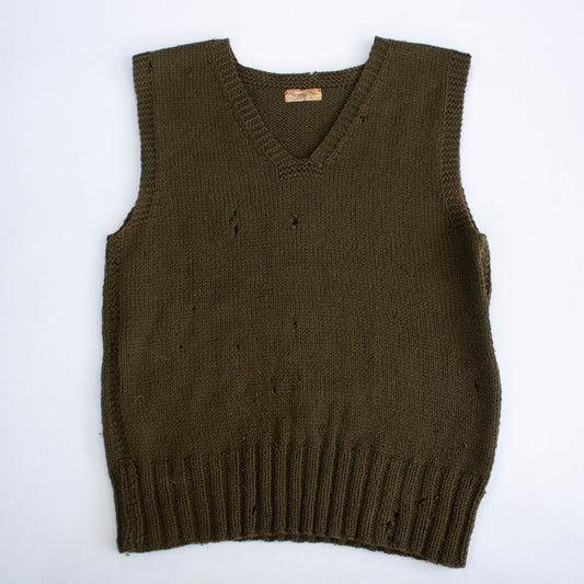 WW2 Wool Red Cross Knit Vest & Bag