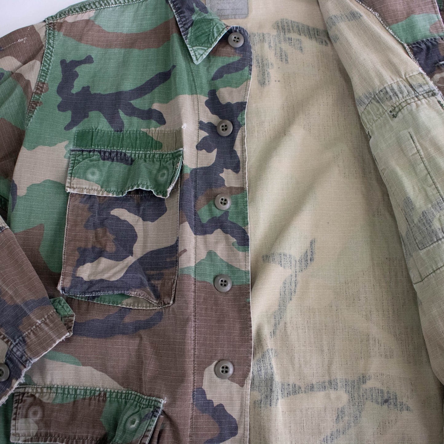 80's Camouflage Cotton Military Jacket
