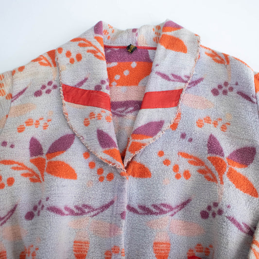 30's Brightly Colored Blanket Robe