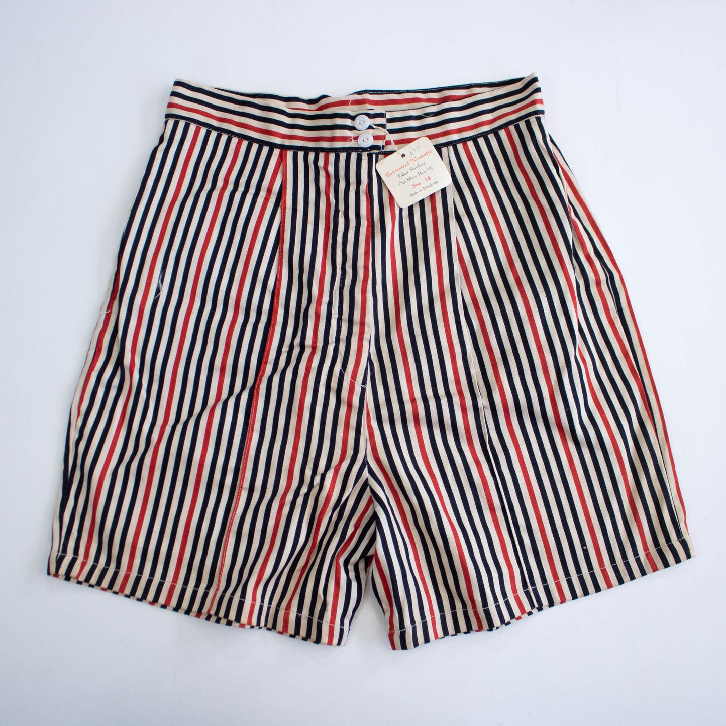 Deadstock 50s Srtriped Cotton Shorts 26