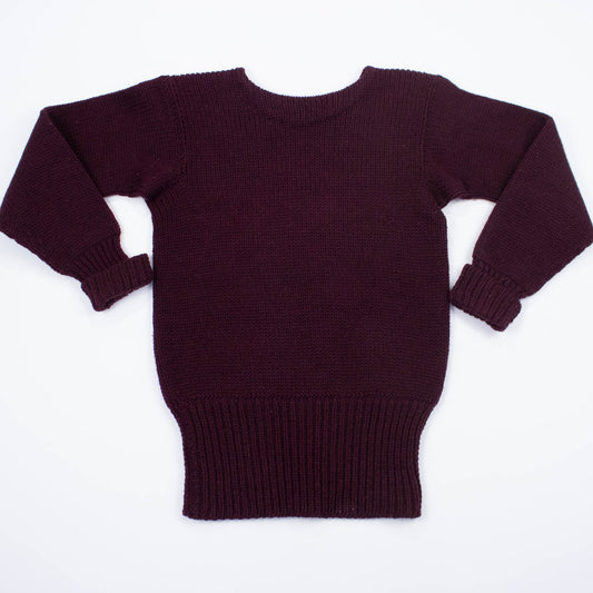 Small Medium Maroon Wool Knit Sweater