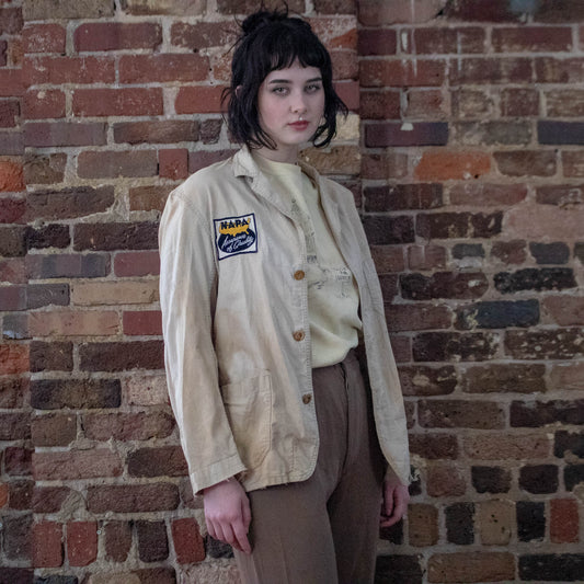 30s 40s Tan Napa Work Jacket