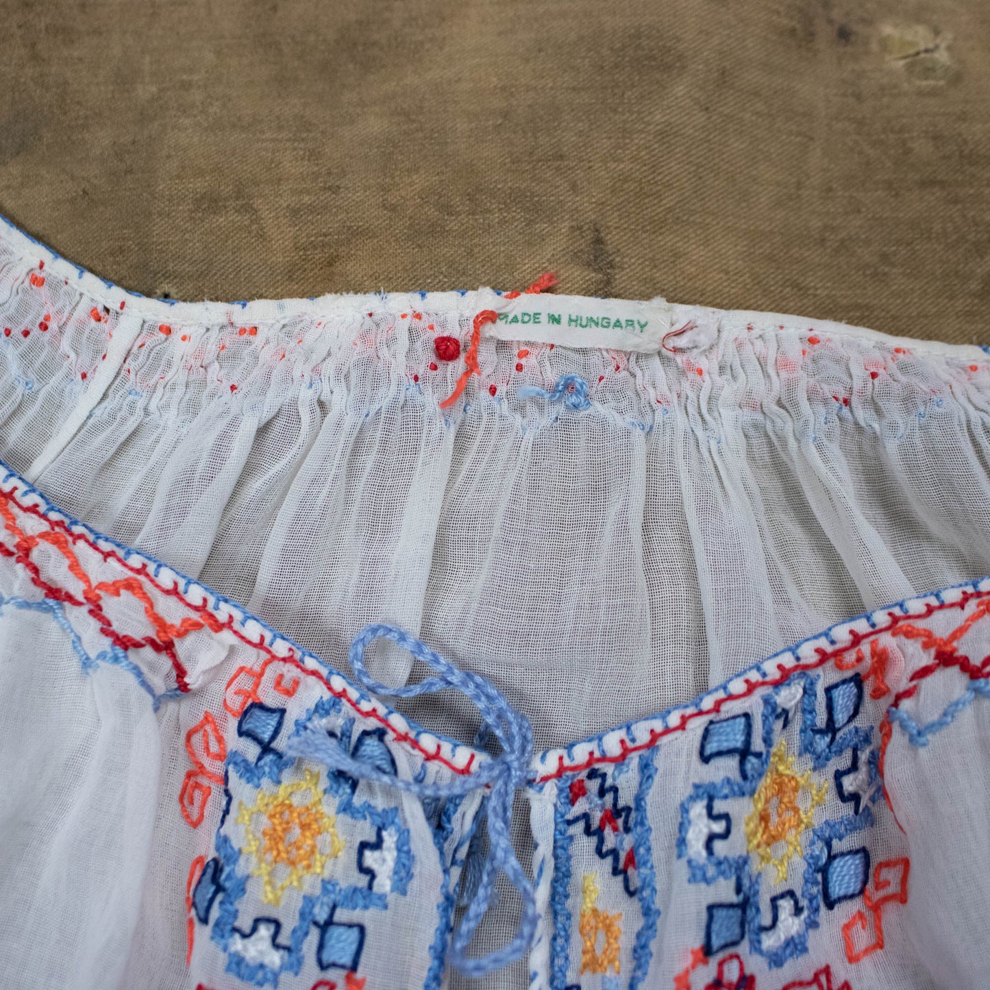 40's Xs-Small-Med Embroidered Hungarian Blouse