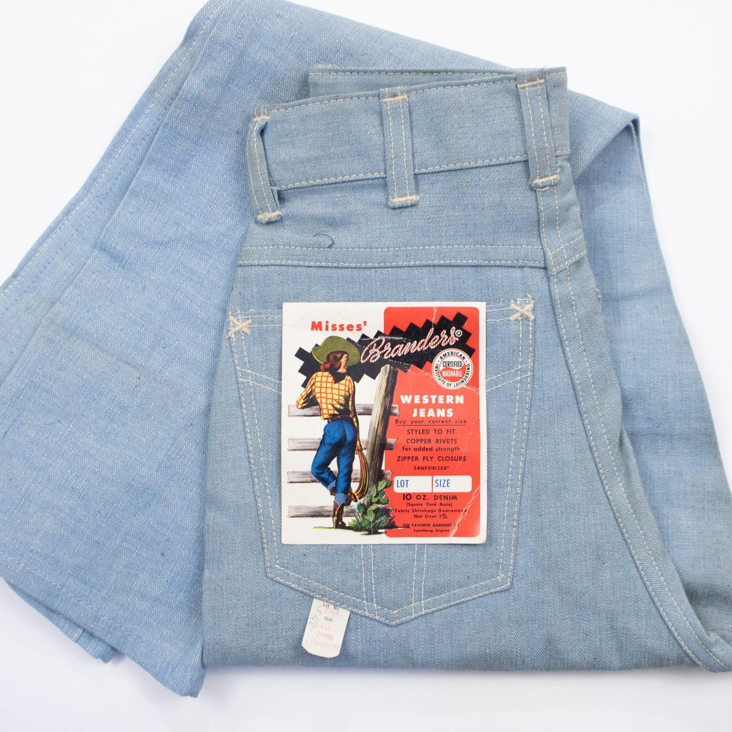 50s Light Blue High Waisted Womens 701 Cut Deadstock Jeans
